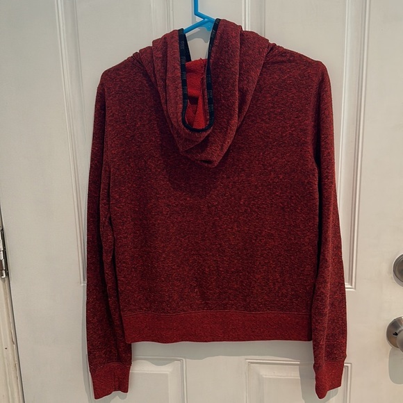 PINK Zip Up Red Hoodie Size Small - Picture 6 of 9